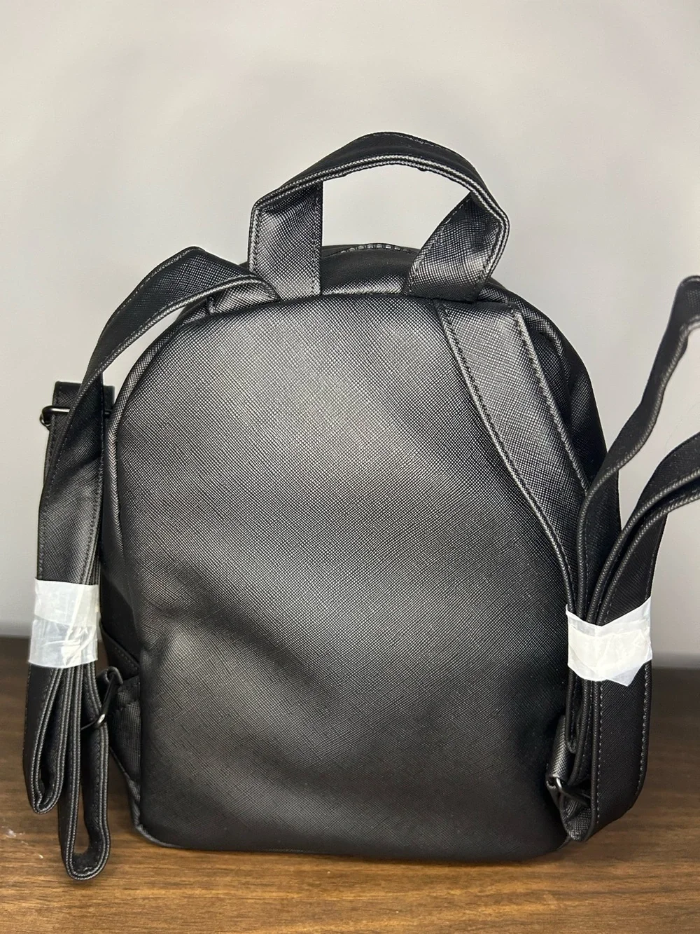 Marc Tetro French Bulldog Mini Backpack Black Vegan Leather NWT